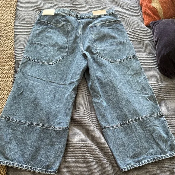 Everlane Blue Wide Leg Jeans - Picture 2 of 5